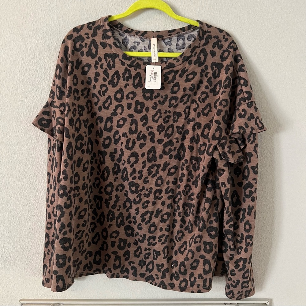 NWT peppermint cheetah sweater
